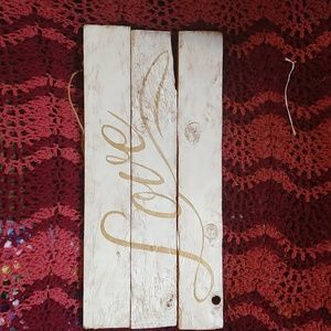 Rustic love sign